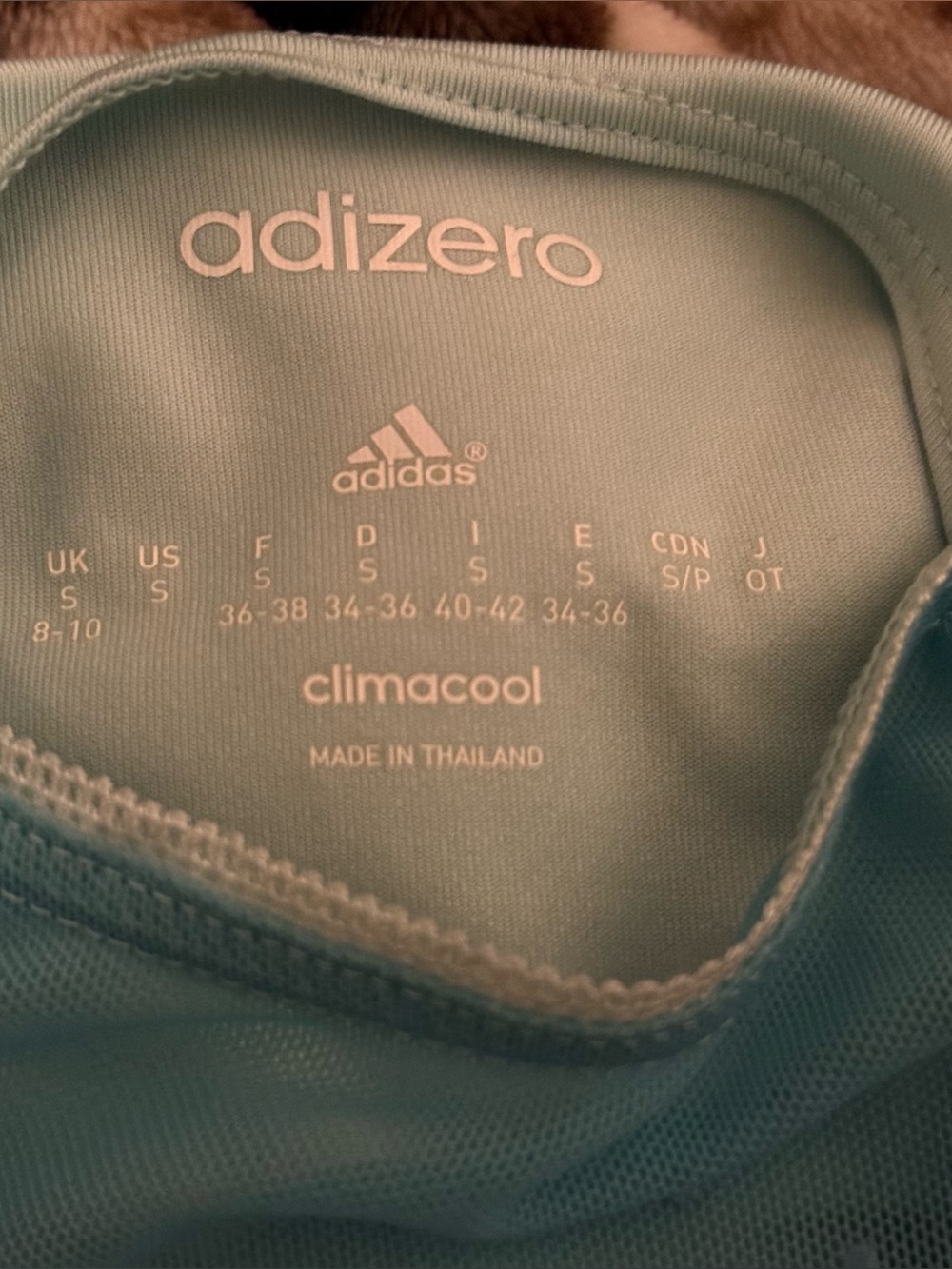 adidas Light Mint Blue Racerback Training Tank - Picture 4 of 4